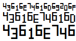 Datascope hexadecimal font